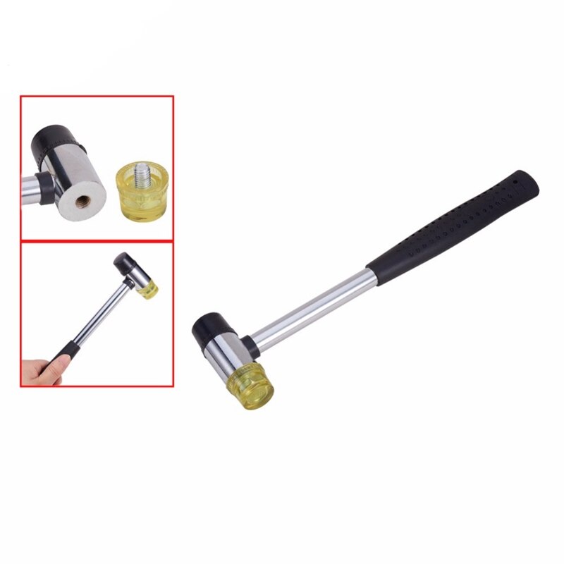 2 stk / sæt smykker værktøj udstyr jernring forstørrelsespind dornstørrelse installerbar tovejs gummi stål håndtag hammer