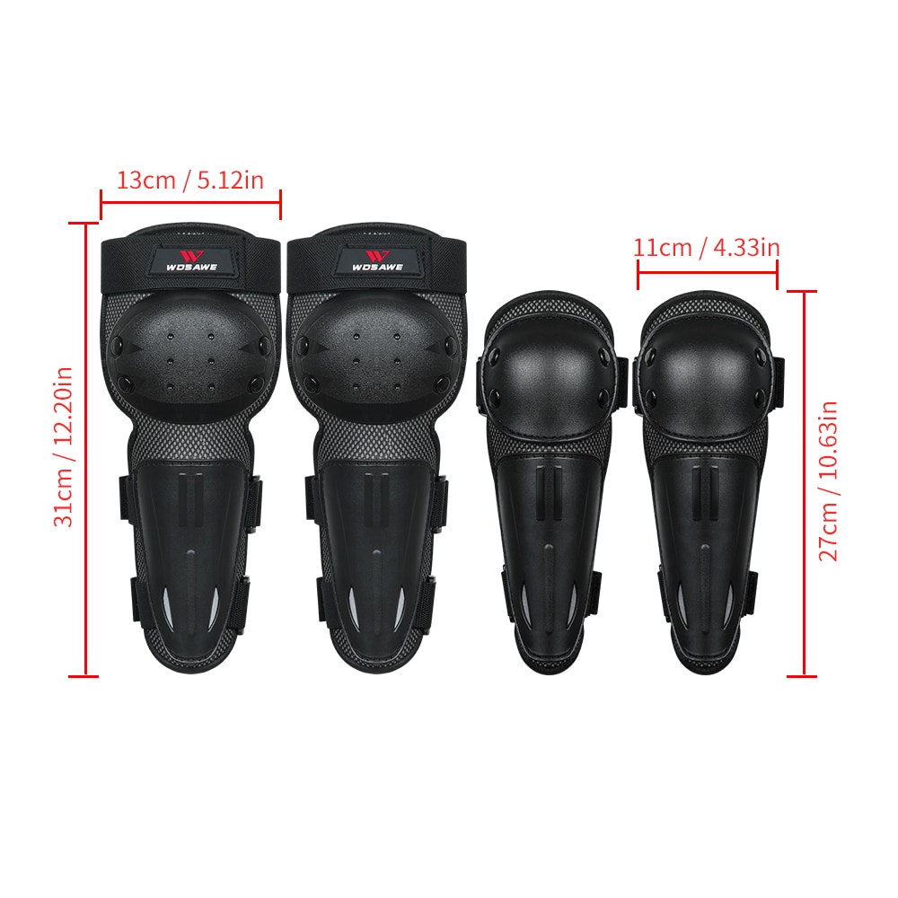 WOSAWE-rodilleras de motocicleta para niños, Protector de rodilla para Motocross, equipo Protector de esquí MTB, rodillera de Moto, soporte: MO367-B Set