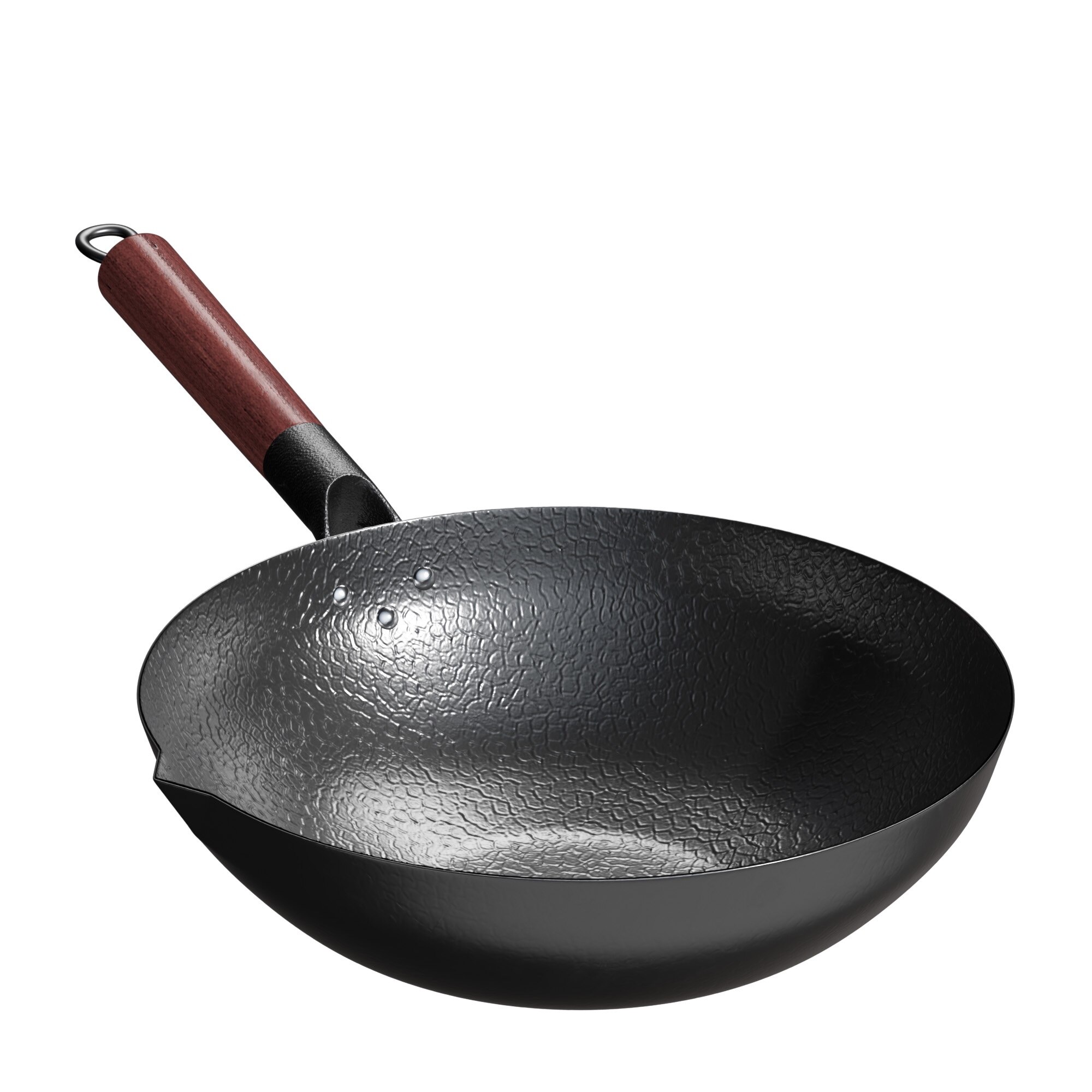 Traditional Iron Wok Pan Non-coating Non-stick Cooking pots Chinese Cookware induction Kitchen Utensils