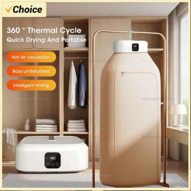 Kannettava vaatteiden kuivausrumpu kompakti sähköinen kuivausrumpu kotiin taitettava vaatteiden kuivausrumpu kätevä vaatteiden kuivaus asuntoloissa