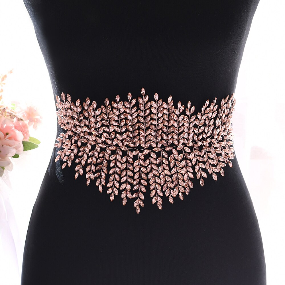 TRiXY SH238-P Haut Rosa Strass Gürtel für Brautkleid Gürtel Kristall Hochzeit Gürtel Schärpe Braut Gürtel für Frauen Taille Gürtel