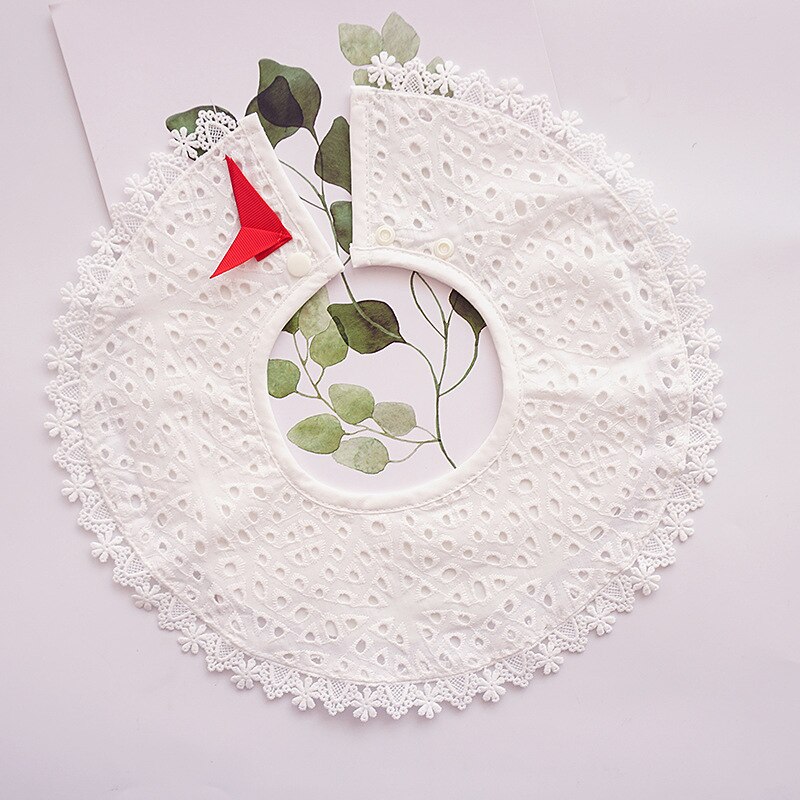 INS STIJL 360 Graden 3 layer katoen slabbers met gedrukt bloemen kant borduurwerk pasgeboren meisje slabbetjes gratis monster voor groothandelaar: 4