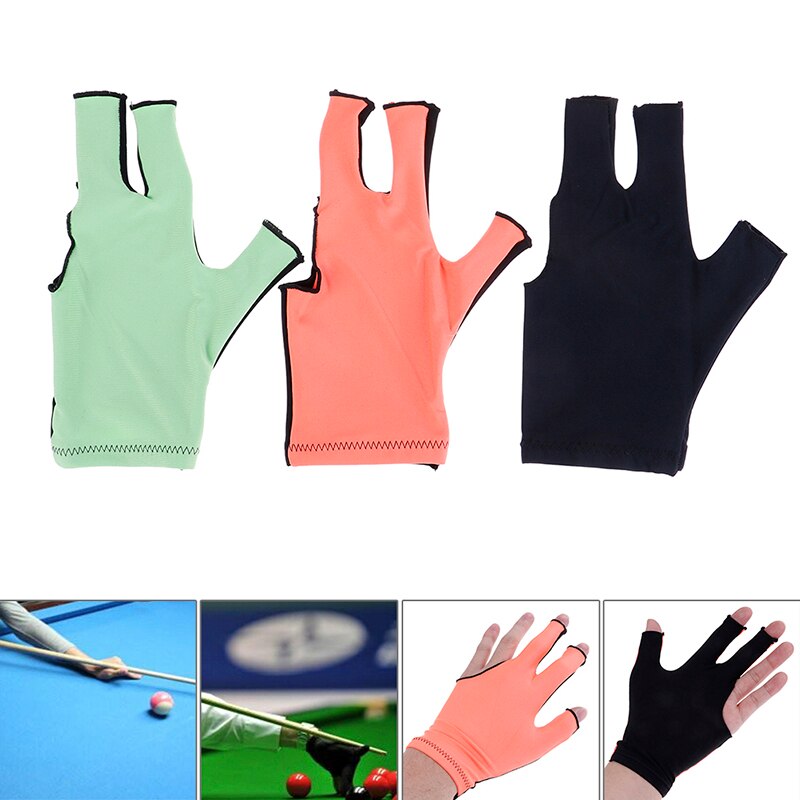 ! 1Pc Snooker Biljart Cue Handschoen Zwembad Linkerhand Open Drie Vinger Accessoire Fitness Accessoires !