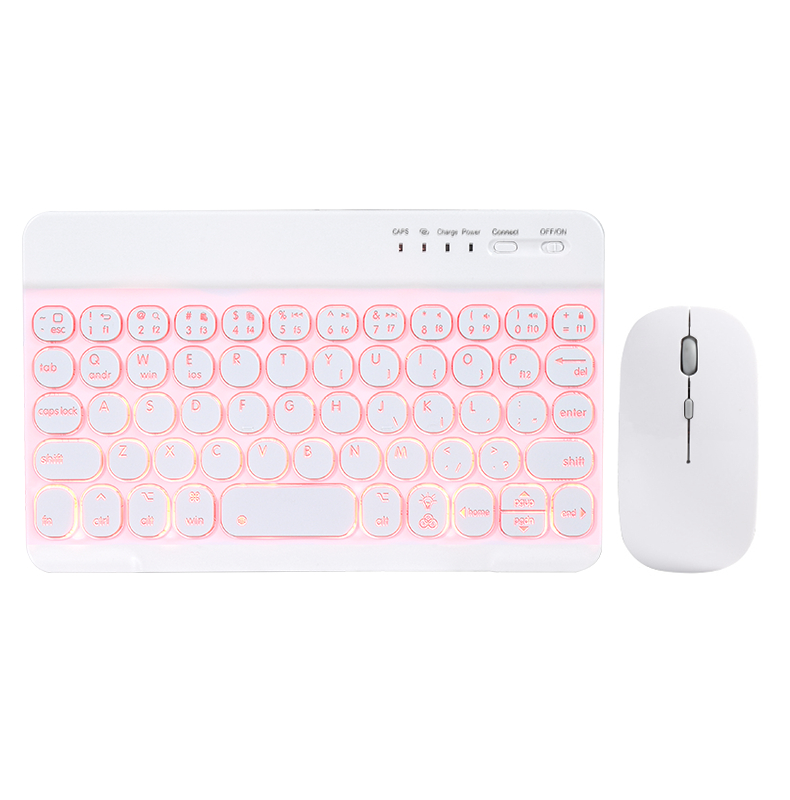 Mini Rechargeable Wireless Backlit Keyboard for iPad Mini 2021 Mini6 Mini 6 8.3 inch Teclado Russian Spanish Korean Keyboard: white backlit key M