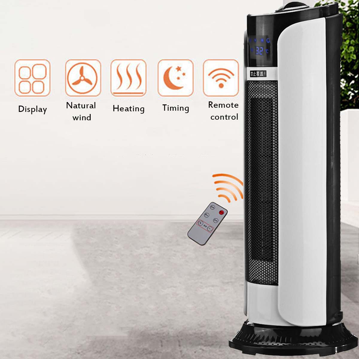2000W Home Heater Fan Portable Electric Heater Home Heating Electric Warmer Air Fan Stove Office Room Heater with Remote Control