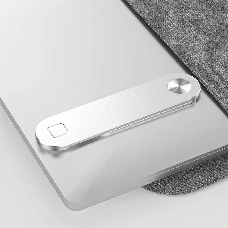 Laptop Telefoonhouder Link Beugel Magnetische Notebook Zijmontage Clip Verstelbare Aluminium Computer Monitor Uitbreidingsbeugel: Zilver