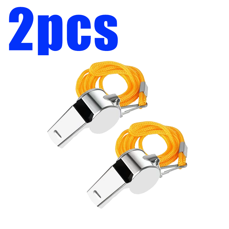 10/1pcs Whistle Sport Rugby Referee Stainless Steel Whistles Soccer Football Basketball Party Training School Cheerleading Tools: Yellow