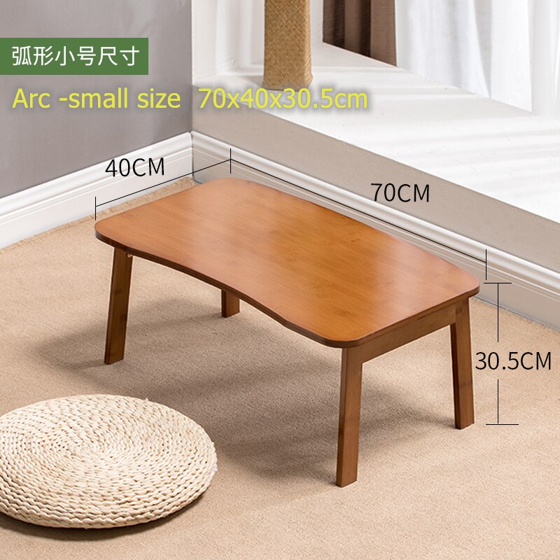 80X49X35 Bamboe Slaapkamer Kleine Tafel Grond Vouwen Eenvoudige Bureau Erker Thee Seat Slaapzaal Schrijven board Optioneel Grootte: Arc 70x40x30.5cm