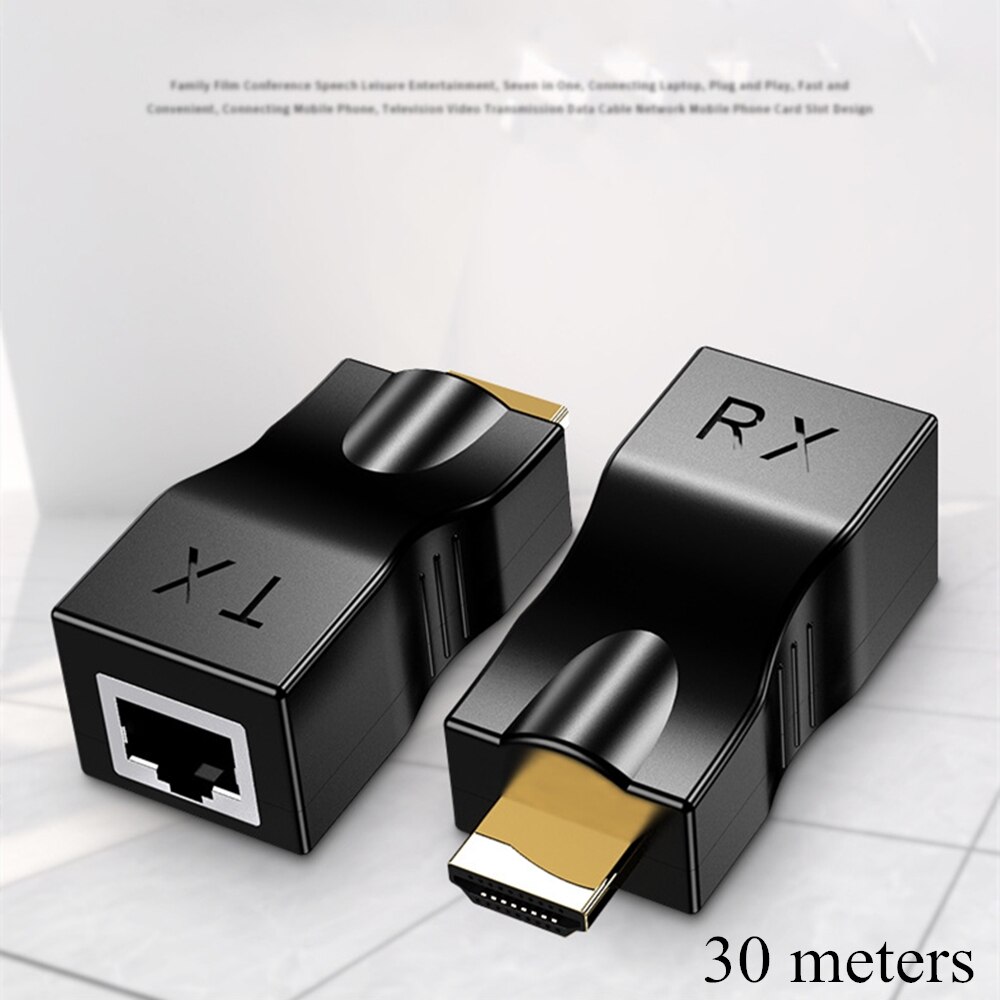 1080P Up to 30m HDMI-compatible Extender HDMI-compatible to RJ45 Extension LAN Network CAT5e / 6 UTP LAN Ethernet Cable