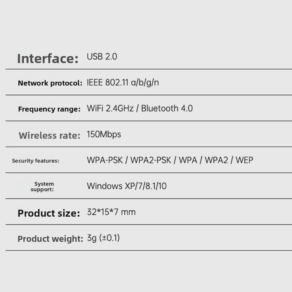150Mbps Mini WiFi Adapter Bluetooth 4.0 Mini USB USB Netzwerkkarte 2,4G 2in1 Dongle Wireless WiFi Empfänger LAN Verbindung