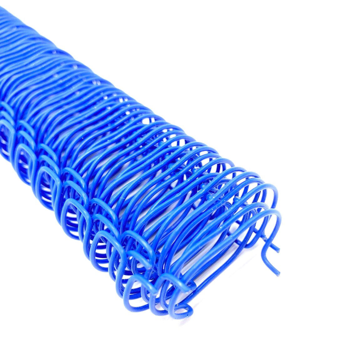 19.1mm 50pcs Metal YO Double Coil Calendar Binding Coil Notebook Spring Book Ring Wire O Binding A4 Binders Double Wire Binding: blue