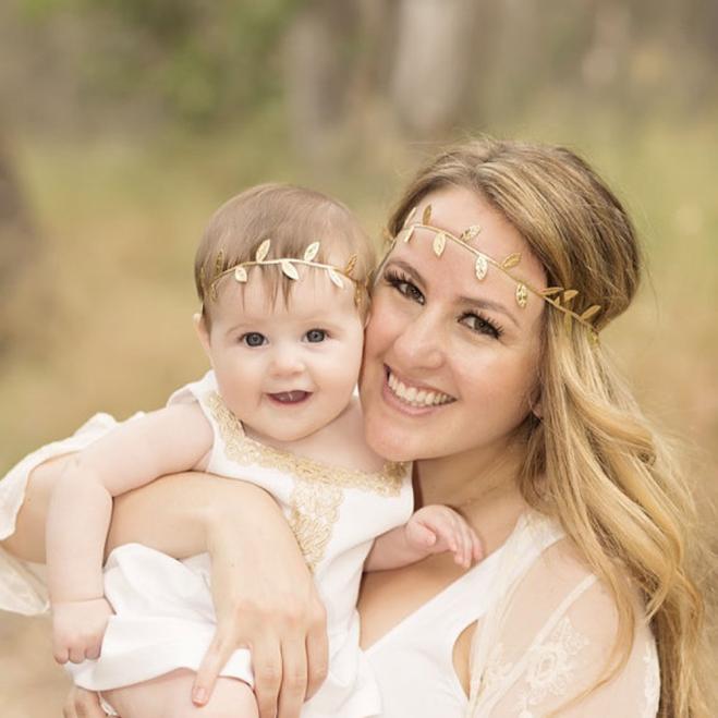 2019 Bambino Appena Nato Fascia Bronzing Lascia il Bambino Delle Ragazze Della Fascia Elastici Per I Neonati Fascia Capa Dei Capelli fotografia puntelli @ 10