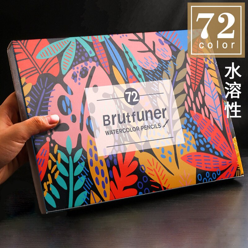 Brutfuner-lápices de colores de madera, Set de 48/72/120/150/180 lápices de acuarela para la escuela, suministros de arte: 72color watercolor