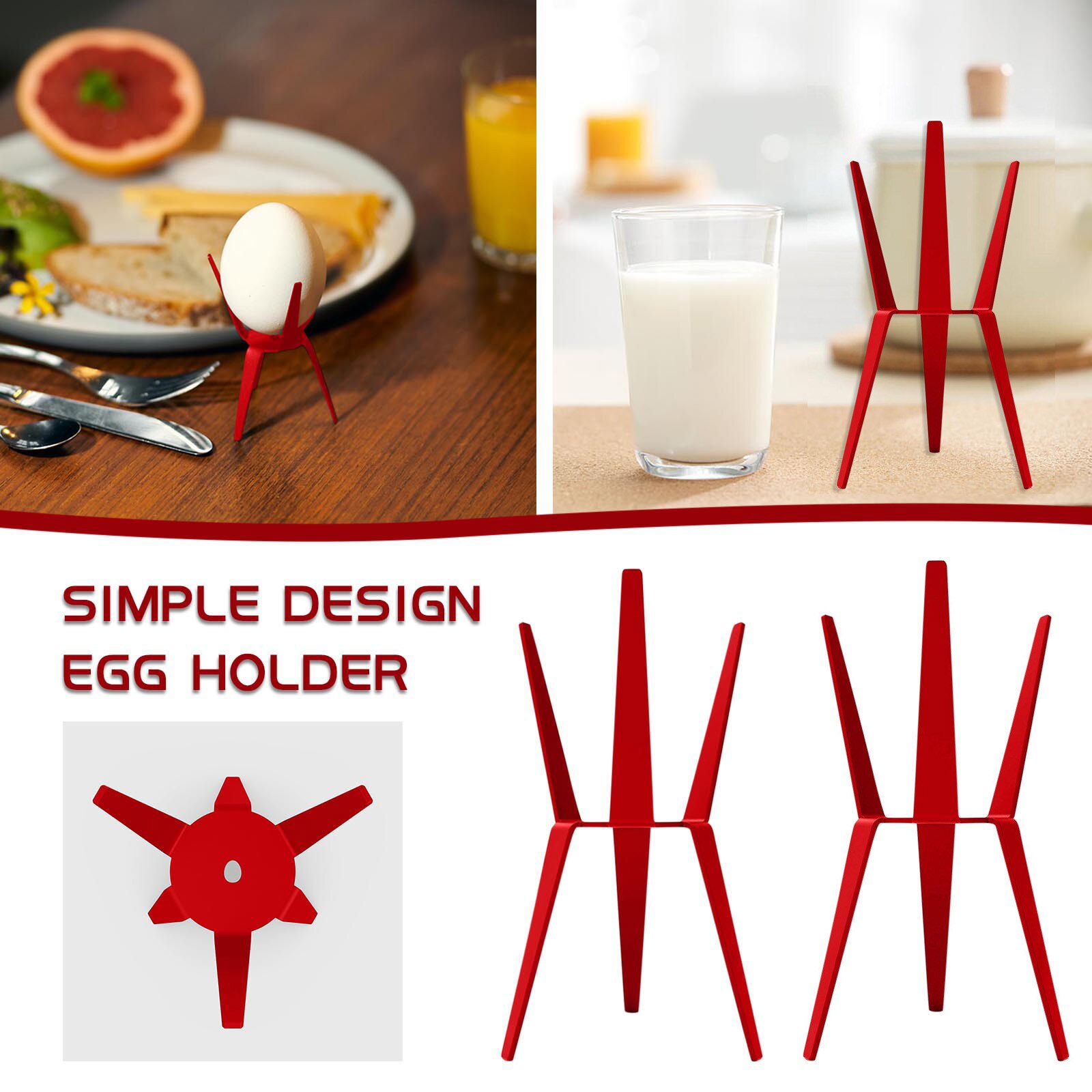 Plastic Tripod Simple And Fashionable Kitchen Decoration Support Stand Egg Rack Decoration Kitchen Decoration 1/3/5pc×bracket
