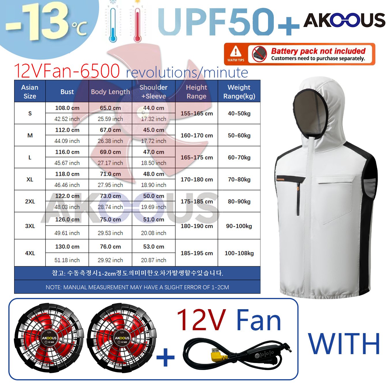 12V/5V USB Heren Zomer Kleding met Halve Mouwen en Airconditioning Ventilator Koeljas Hoge Temperatuur Buitenkleding Visuitrusting: XXL / zwart