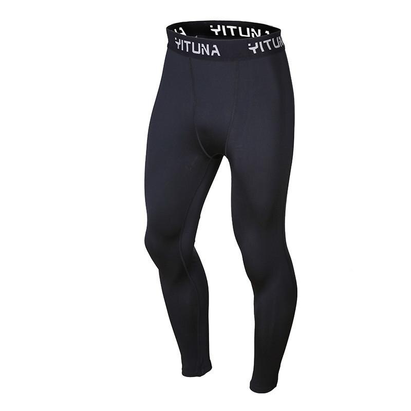 Laufhose Männer Joggen Sport Gamaschen Fitnessstudio Fitness Kompression Hosen ÜSpund trainieren Schnell trocknend Spandex Aktive Hosen: Schwarz / M