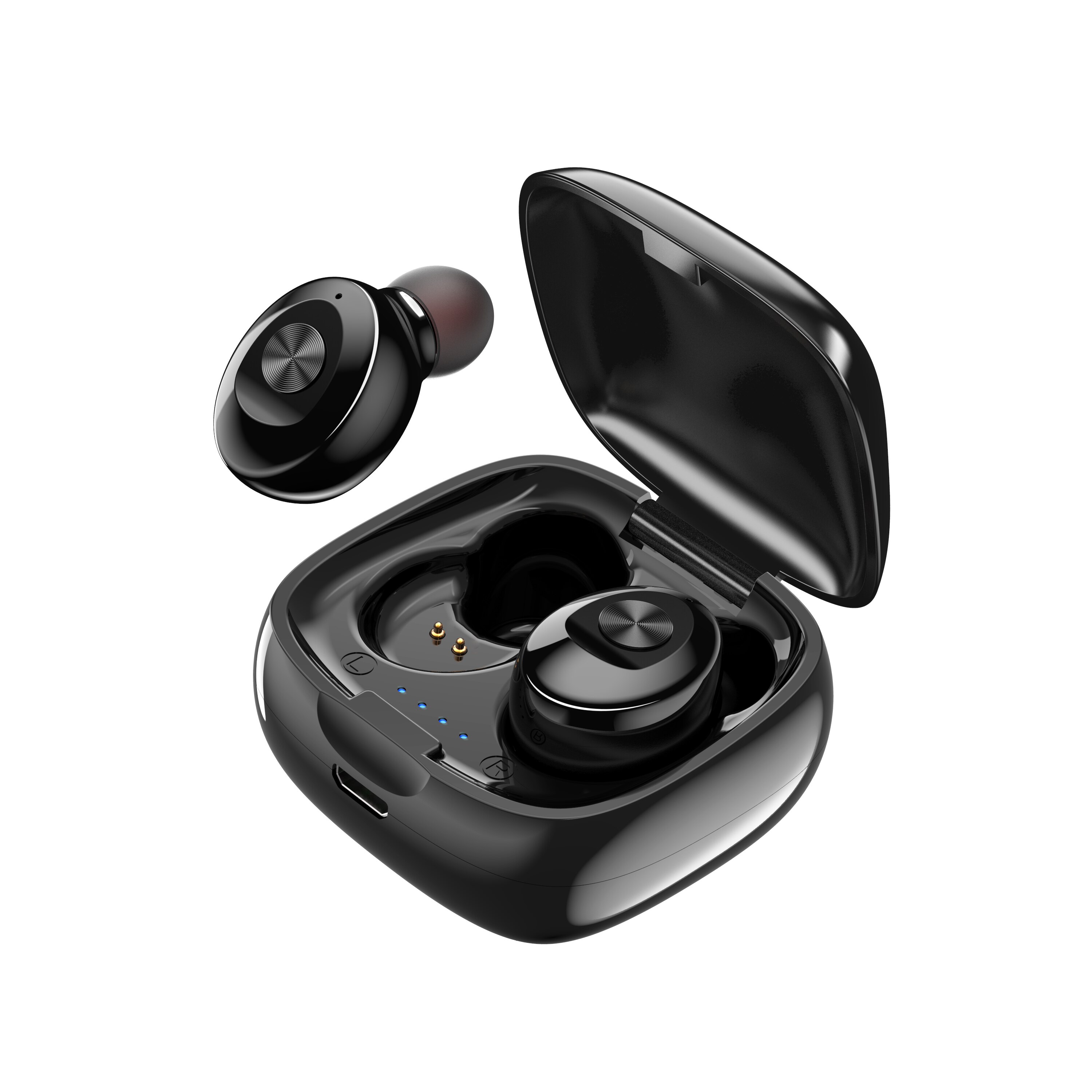 Bluetooth  v5.0 tws ægte trådløse stereo øretelefoner xg -12 støjreduktion øretelefon: Sort