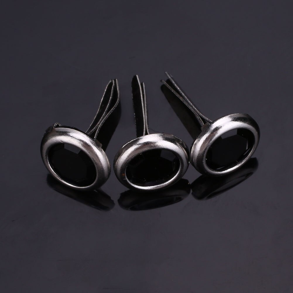 DIY 20 sztuk metal mini okrągły kryształ górski ćwieki nity mocujące rzemiosło dekoracji: czarny