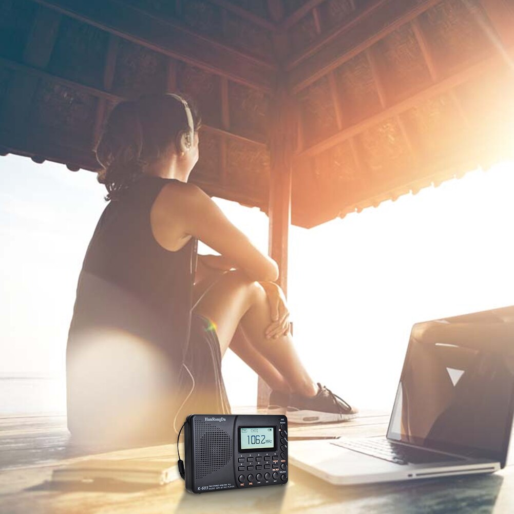 Kannettava digitaalinen radio lcd-näyttö fm am sw radio bluetoothilla 5.0 kaiutinta usb rec äänitallennin tf-kortti  mp3 soitin