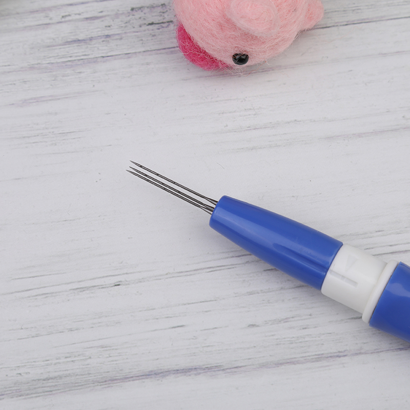 Outils de poke en feutre de laine à 3 aiguilles (trois aiguilles d'agneau), stylo à trois aiguilles, outil de bricolage pour outils de feutrage de laine, accessoires