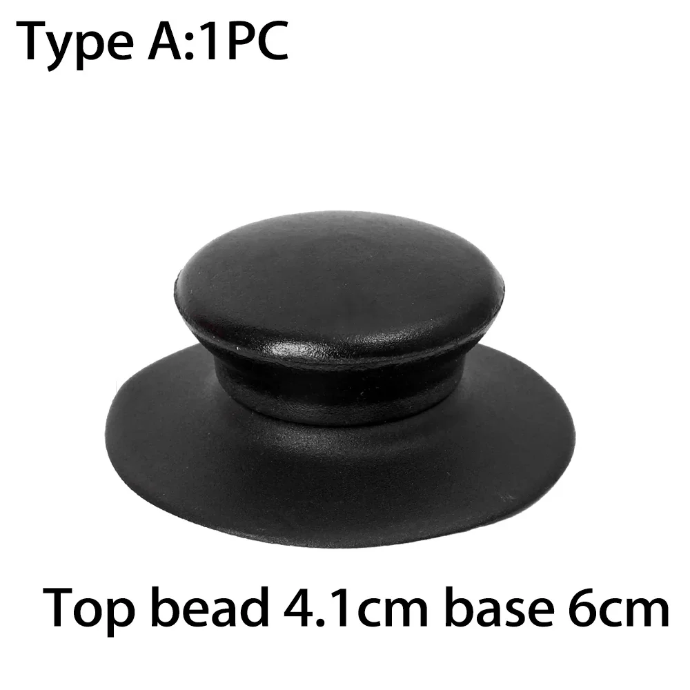 Universele Deksel Cover Knop Hittebestendig Kookpot Pan Deksel Knop Cap Vervanging Hefhandvat Keuken Kookgerei Handgreep Zwart