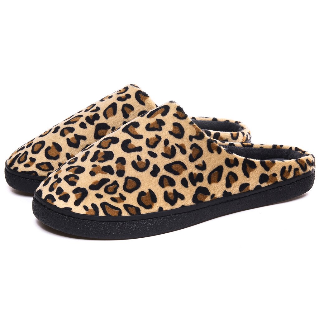 Mäns tofflor par vinter inomhus hem leopard tofflor halkfria varma fritidshotell tofflor zapatillas casa hombre  a50