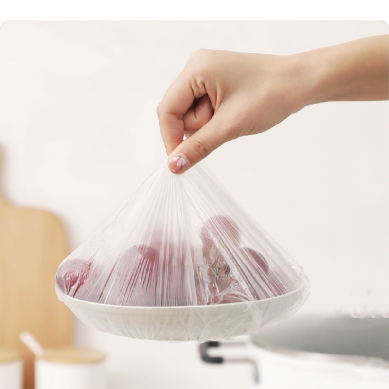 200/100/50/20pcs Saran Wrap Colorful Disposable Food Cover Food Grade Fresh-keeping Plastic Bag Kitchen Refrigerator Accessories