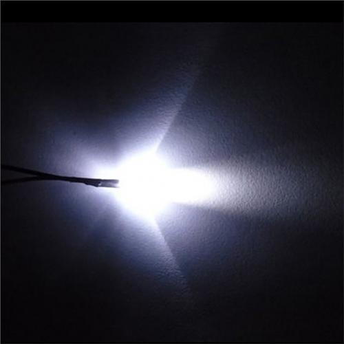 Bombilla LED precableada de 12V, 3mm/5mm, diodo de lámpara LED precableado DC 12V F5, diodos emisores de luz inteligente, decoración DIY, 5 colores, 10 Uds.: 5mm White