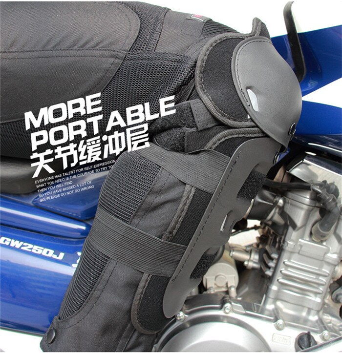4 stuks motocross kniebeschermers brace bescherming kniebeschermers motorfiets sport fietsen beschermer kniebeschermer zwart