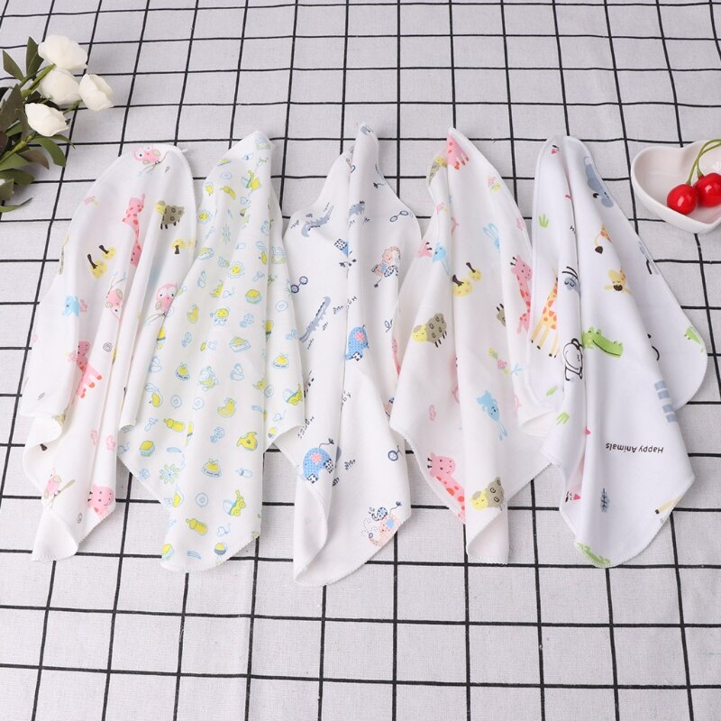 Babyhanddoek 25 x 25cm dunne mix katoen zachte doekjes voedselwas gezicht vierkant kinderen