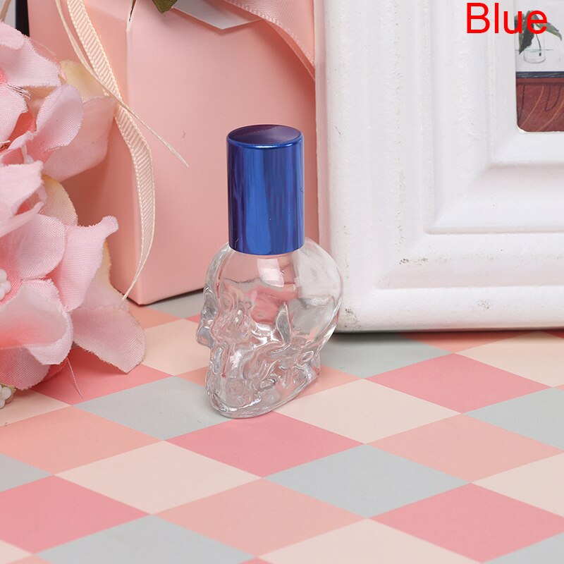 Mini Essentiële Olie Stalen Roller Glazen Parfumflesjes Goud Zilver Zwart Reiziger Lege Hervulbare Flessen Opslag Container: Blauw
