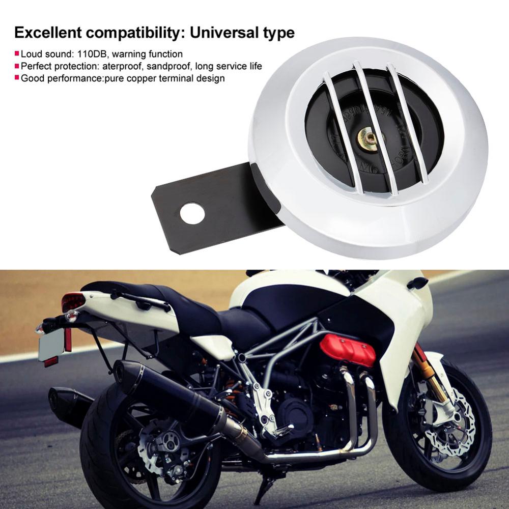 12V 110DB Universal Motorcycle Electric Loud Horn Siren Waterproof Round Horn Speaker