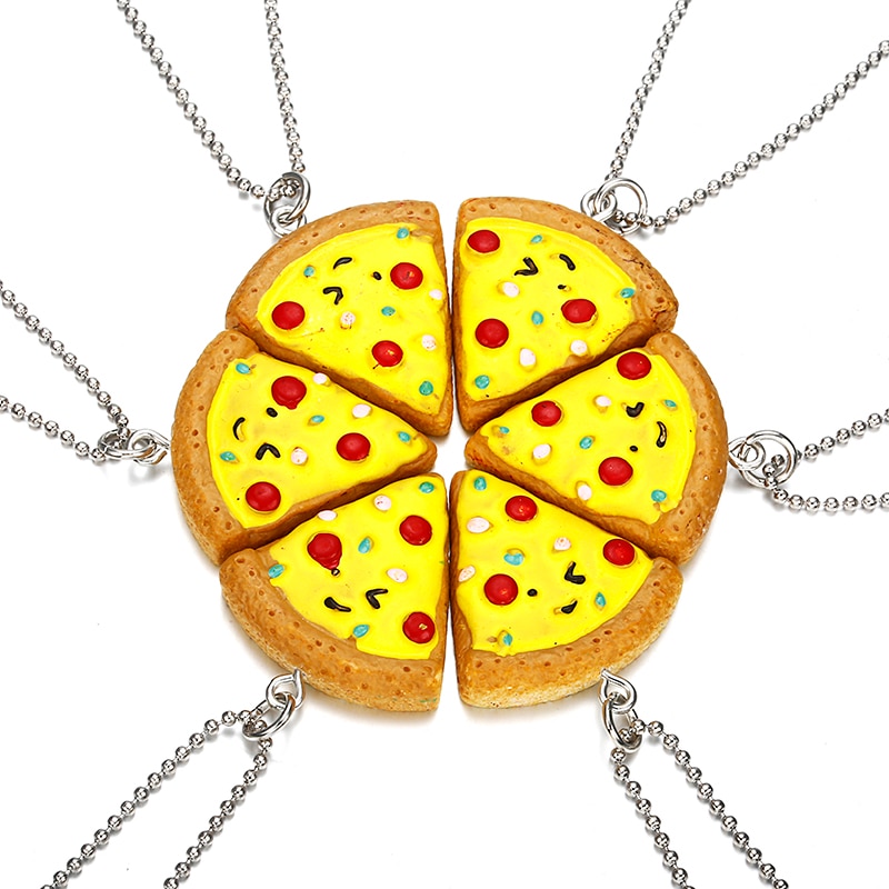 migliore gli amici per sempre Collana 6 pz in 1 impostato Pizza Collana o Keychian Bff Amicizia migliore Regali per Gli Amici