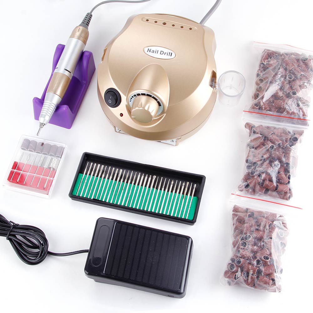 Lima eléctrica para uñas, 30000RPM, fresa para equipo de pedicura y manicura, accesorios, brocas profesionales, herramientas de arte