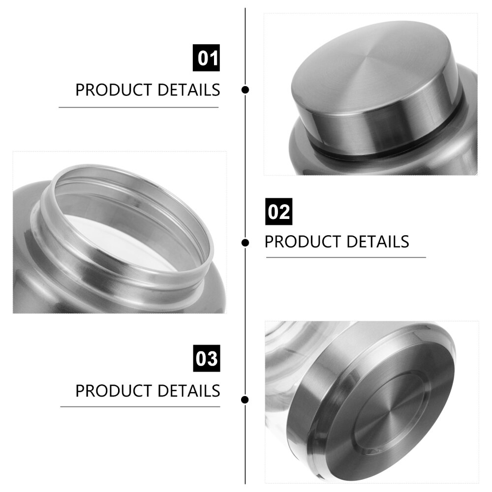 Stainless Steel Airtight Canister Kitchen Storage Container Cereals Storage Jar