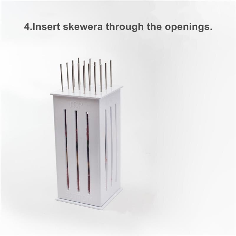 barbecue Kabob creatore Kabob creatore 16 Fori di Carne Spiedo kebab creatore Macchina Scatola di Carne di Manzo creatore con 32 di Bambù Aste E Sganci Rapidi