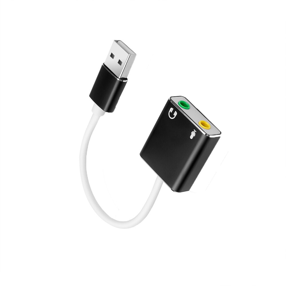 External USB Sound Card USB to Headphone Virtual 7.1 3D Stereo USB Audio Adapter Sound Card for Mac OS X Windows: With Cable