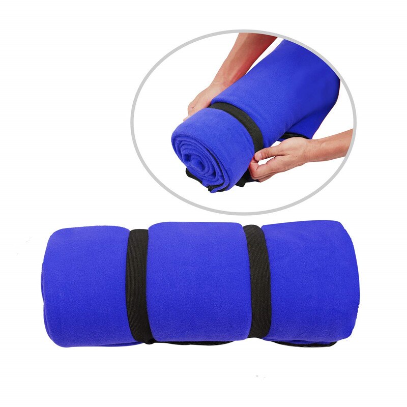 Fleece sovsäck liner reselakan camping sovsäck backpacking filt för resor, camping, vandring, utomhusaktiviteter: Blå