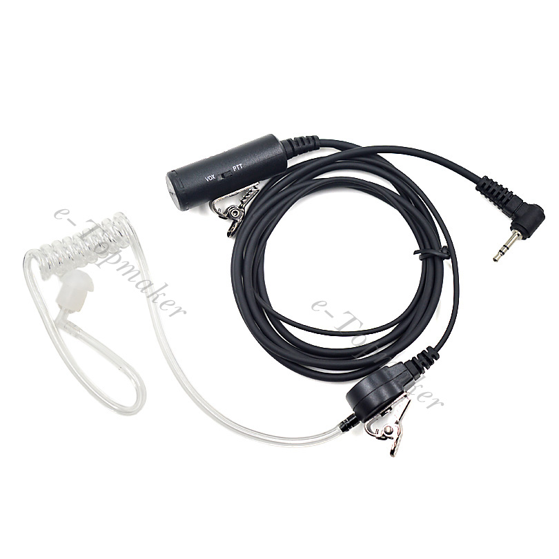 Xqf 2.5 Mm 1 Pin Vox Akoestische Buis Oortelefoon Headset Microfoon Ptt Voor Motorola Talkabout Draagbare Radio T5428 T5420 Tlkr t80 T60 T8 T7