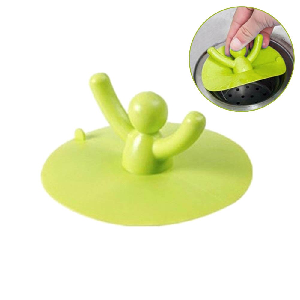 Silicone Sewer Cover Shower Drain Stopper Drain Plug for Sink Bathtub Sink Sewer Filter Floor Sink Drain Strainer Hair Stopper: Green