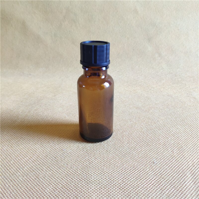 5pcs 20ml Amber Dropper Doseren Flessen DIN 18mm Bruin etherische olie fles cosmetische glazen flacon