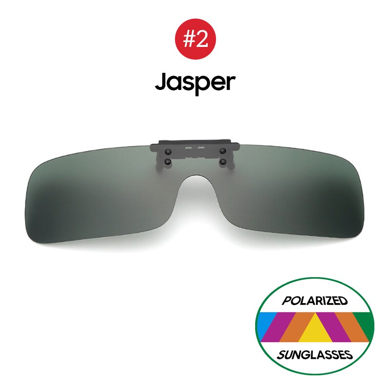 Gafas de sol polarizadas con Clip para pesca, lentes con espejo azul para conducir, visión nocturna, ciclismo, UV400: 2 Jasper