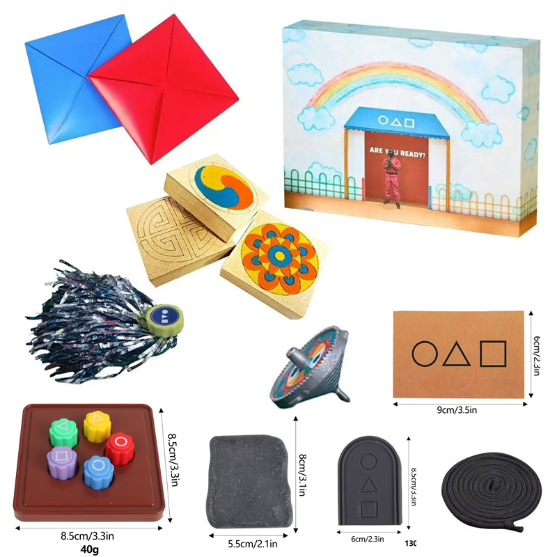 Juego de dados de juego de Calamari con impresión 3d, accesorios de juego de , círculo cuadrado, impresión triangular, juegos de Bar, accesorios de , juego de película coreana: Verde claro