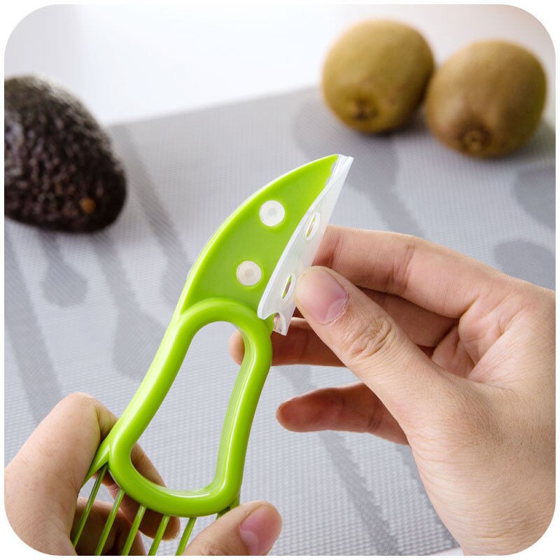 Multifunctionele 3 in 1 avocado snijder snijder schilmesje schep plakjes keukengereedschap