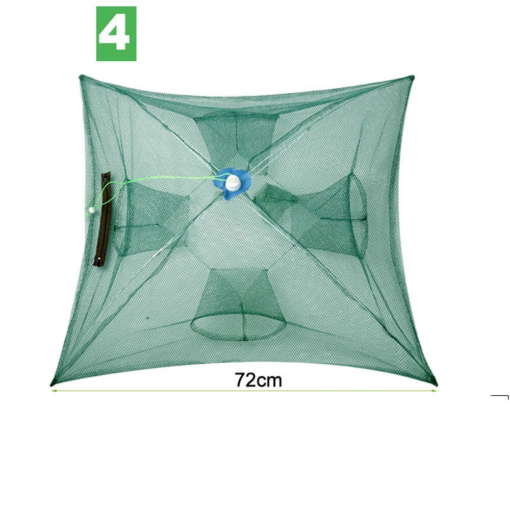 4-20 Hole Umbrella Fishing Net Fish Umbrella Cage Automatic Folding Fish Net Hand Throw Net Fishing Cage Cover Cage Shrimp Cages: 4 Holes