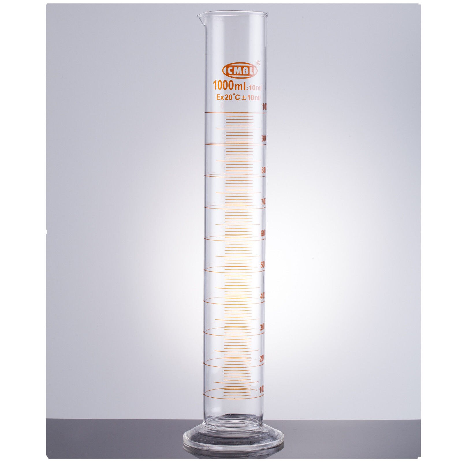 1000 ml, Glas Messzylinder W/Graduati, Auslauf Mund, 1 Liter, Schwere Zauberstab
