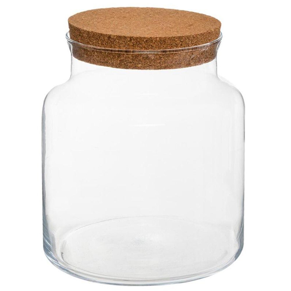 CONTENANT TERRARIUM VERRE BOUCHON LIÈGE 21.5CM
