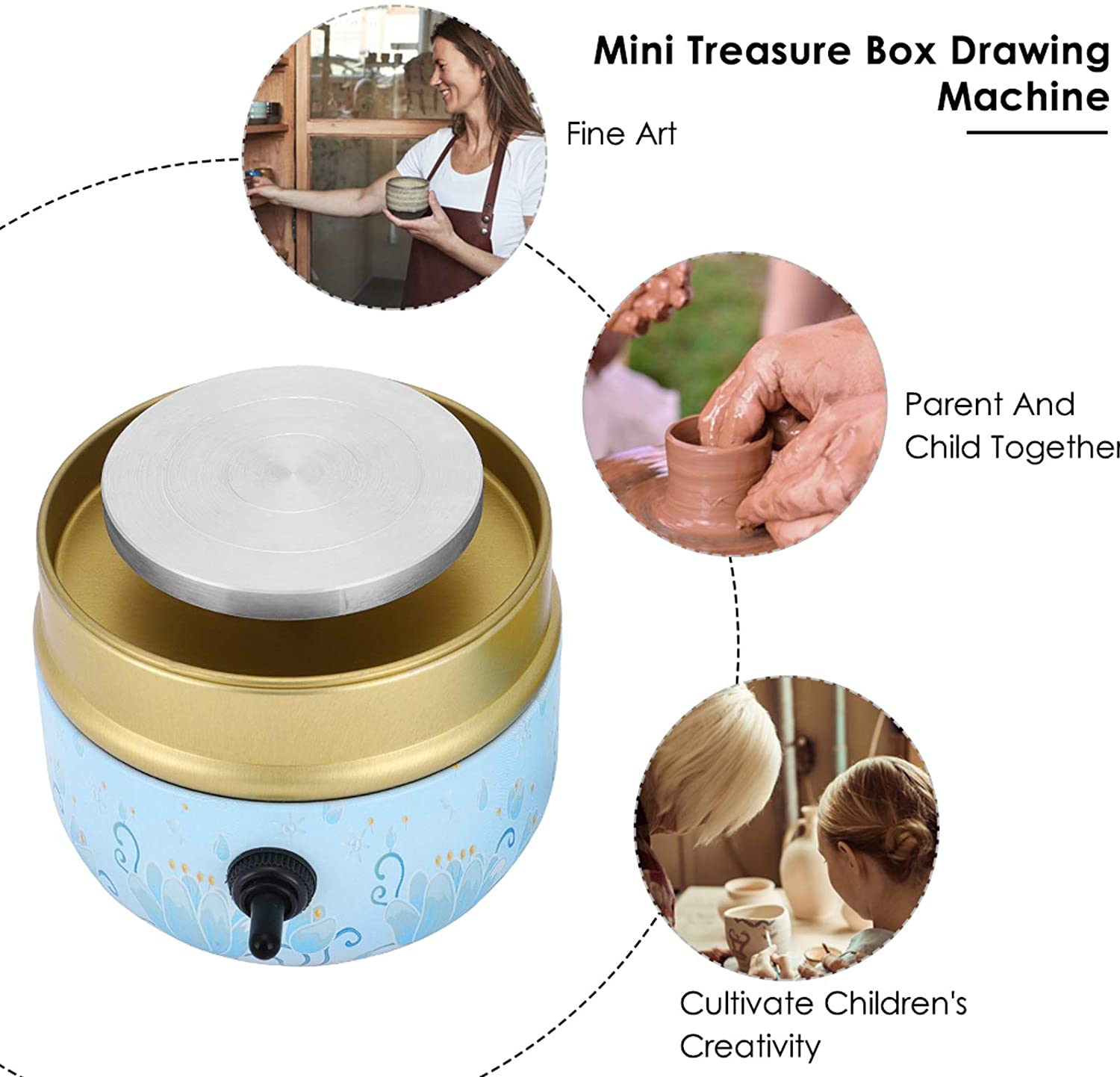 2000 TR/MIN Poterie Roue Machine Mini Poterie Machine Électrique Roue De Poterie ARGILE POUR TRAVAUX PRATIQUES Outils, meilleur Pour Les Enfants adultes En Céramique