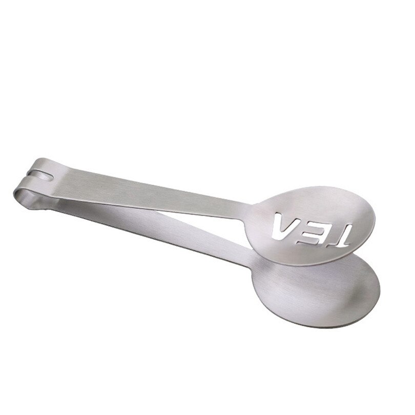 1Pcs Stainless Steel Tea Bag Clip Resistant Teabag Food Set Clip Stainless Steel Tea Bag Tong Squeezer #4A9
