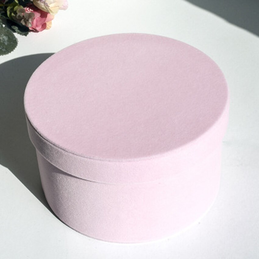 1 x roze ronde bloemendozen, bloemenverpakking, snoep, dragee, opbergdoos, papieren zak, boeket, vaas met deksel voor bruiloftsfeestdecoratie: 17cm lichtroze